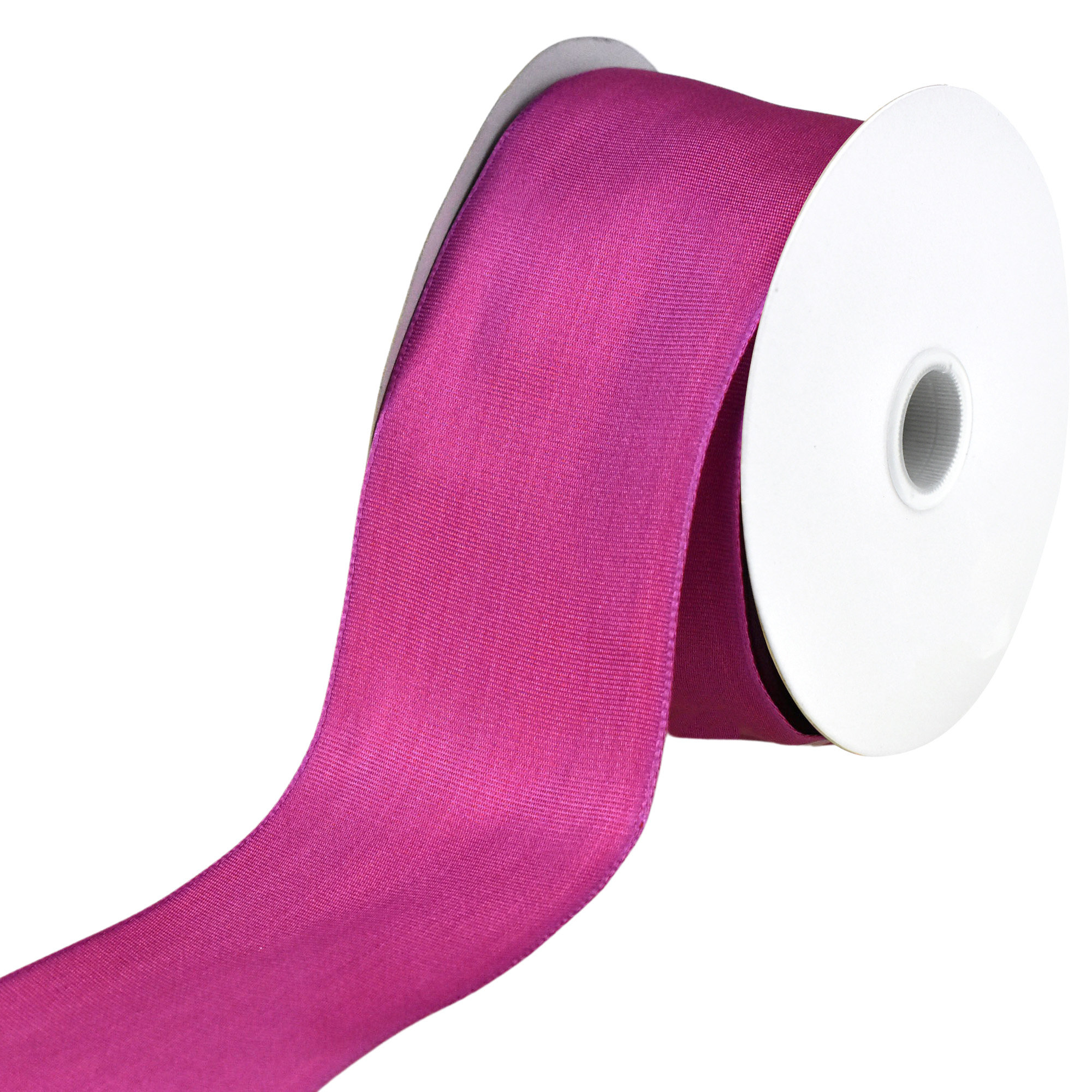 Two-Toned Grosgrain Wired Ribbon, 2-1/2-inch, 25-yard, Hot Pink